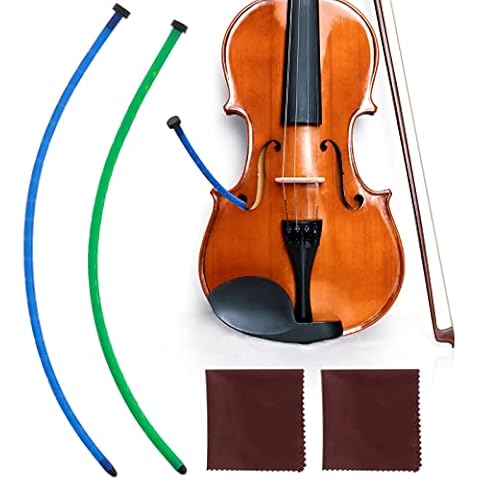 4 Pcs Violin Humidifier Instrument Accessory Violin Sound Hole Humidifier F Hole Humidifier with Microfiber Cleaning Cloth to Prevent Cracking Buzzing Protruding Fret Ends Top Sinking Dryness Problem Cover