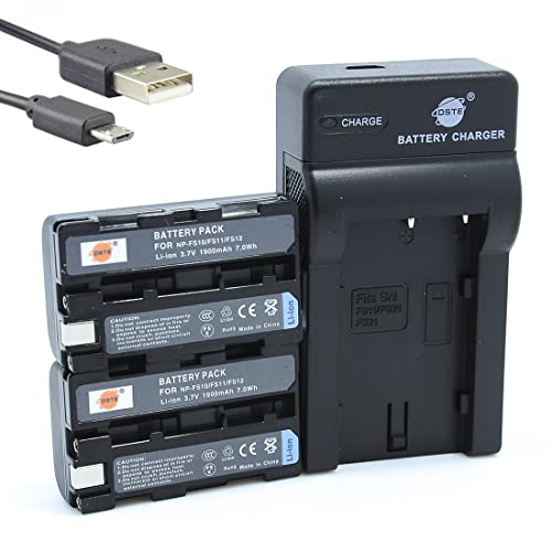 DSTE NP-FS10 batería de litio-ión batería + cargador DC05U para Sony NP-F10, NP-FS10, NP-FS11, NP-FS12 y Sony Cyber-shot DSC-F505, DSC-F55, DSC-F55, DSC-P1, DSC-P20, DSC-P30, DSC-P50, CCD-CR1, CCD-CR5, DCR-PC1, DCR-PC2, DCR-PC3, DCR-PC4, DCR-PC5, DCR-TRV1VE cámaras digitales etc