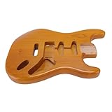 RiToEasysports Cuerpo Guitarra Eléctrica Estilo ST, Madera Álamo Maciza Preperforado con Pastilla SSH y Puente Trémolo, Actualización Bricolaje para Diestros Músicos y Constructores