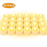 ★ Gemütliche Dekoration: Diese LED-Teelichter haben einen realistischen flackernden Effekt, sind ideal zu Dekoration für Weihnachten, Weihnachtsbaum, Ostern, Feier, Geburtstagsparty, Hochzeit usw. Auch perfekt für Außenbereich, da die Kerzen wasserdicht sind.