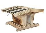 chalet pinie cubico zwei Glasfenster zur Futterstandskontrolle