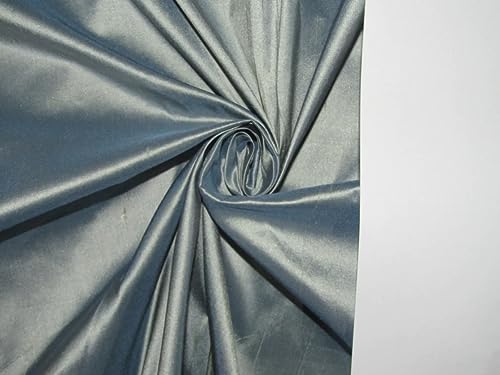 Soie Dupioni bleu x couleur argent tissu de cérémonie chic DUP385