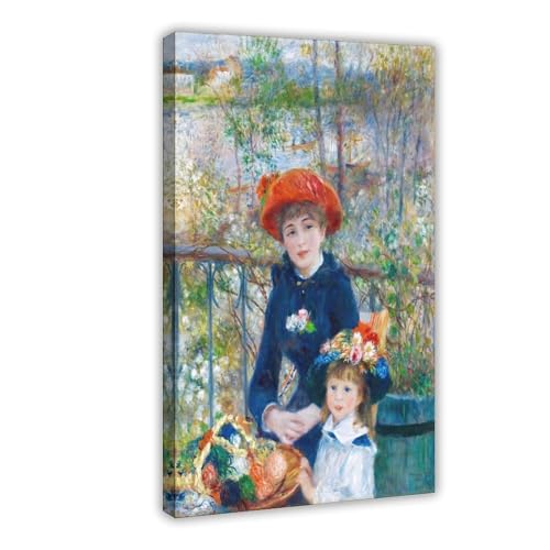 Impression sur toile Les deux sœurs Renoir avec cadre à suspendre