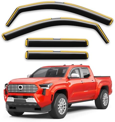 Window Visors Rain Guards for Toyota Tacoma Double Cab 2024-2026