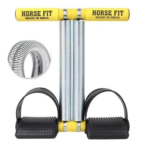 HORSE FIT Double Spring Tummy Trimmer Men and Women for Abs Workout Stomach Exercise Machine for Women and Men Exercise in Gym, Home for Abdominal, Belly Exercise Waist Trimmer (YELLOW) (B0D7TFZZF1) Amazon Price History, Amazon Price Tracker