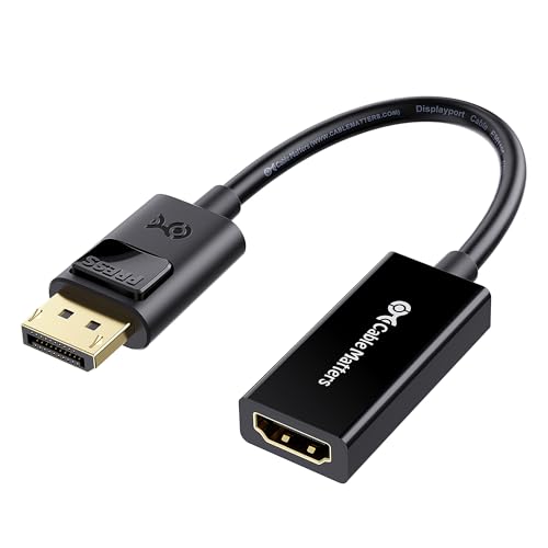 Cable Matters DisplayPort to HDMI Adapter (DP to HDMI Adapter is NOT Compatible with USB Ports, Do NOT Order for USB Ports on Computers)