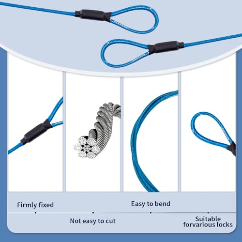 Cable de seguridad trenzado para proteger equipaje y mochilas en campamentos y rutas al aire libre 5