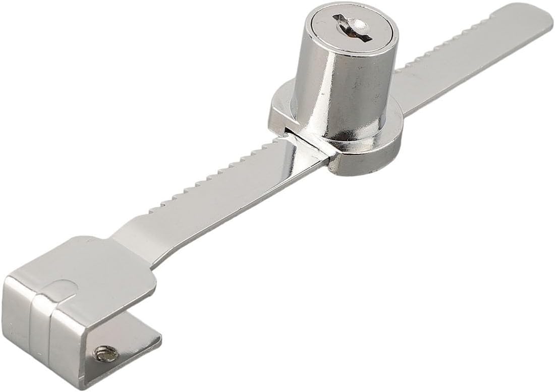 Sliding Glass Door Lock with Key Zinc Alloy Made for Secure Locking of Glass Display Cabinets and Sliding Showcase Boxes 2 6mm Glass