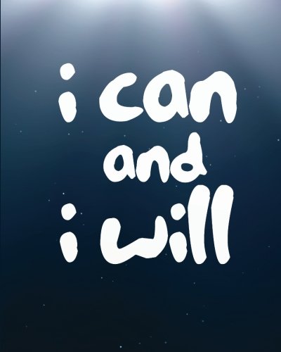 I can I will: 8' x 10'' Blank Daily Planner Lined Notebook/Gratitude