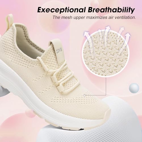 Image of ZOVE Wide Toe Box Shoes Women Extra Wide Width Sneakers Ultra Light Road Running Shoes Non-Slip Tennis Sneakers Breathable Walking Athletic