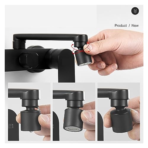 Robinet de baignoire froid et chaud mural avec bec long orientable