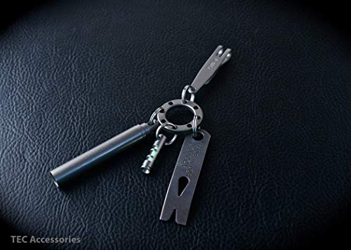 Tec Accessories Universal Flex Organizer (Ufo) Titanium Key Organizer Keychain For Men And Women Everyday Carry Compact Key Holder For Keychain, Key Rings For Edc Gear, Keychain Accessories 8 Holes #TOP4