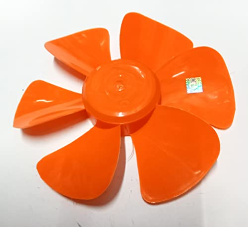 Image of Plastic 6 Leaves Fan Blade 9 Inch (Orange)