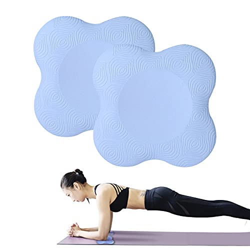 2 PCS Yoga Knee Pads Anti Slip Yoga Support Foam Pads for Women and Men, yoga kneeling pad for Protecting Knees Elbows Wrist Hands, Blue