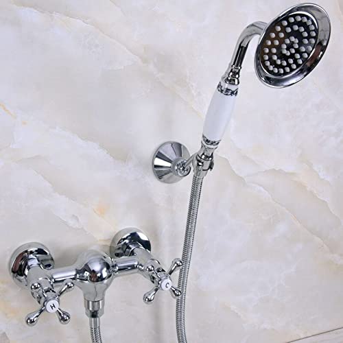 Robinets de douche en laiton chromé Mna277 style rétro chic