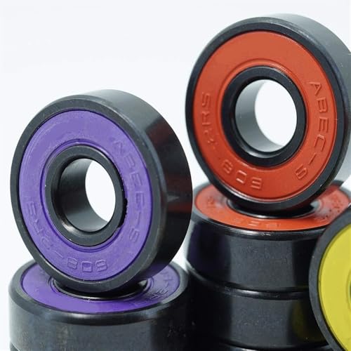 Bearings, Repair Kits 16Pcs ABEC9 608 2RS for Inline Roller Skate Wheel Skateboard Bearing 608 RS Ball Bearings 608RS Sealed 8x22x7mm Shaft (Color : 608RS Blue, Size : 16pcs),High Load Carrying Capac