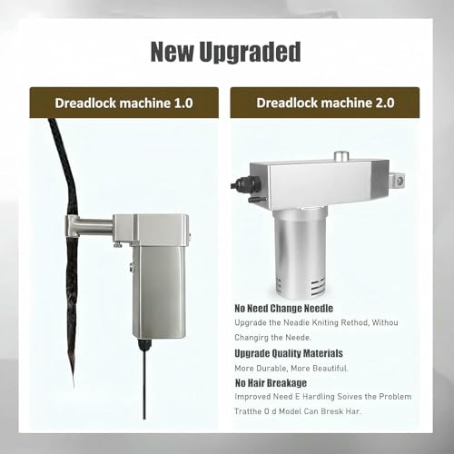 Dreadlocks machine électrique portable avec 6 trous de remplacement pour locs