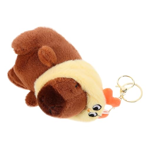 SUPVOX Cute Capybara Plush Keychain with Hat Adorable Animal Backpack Pendant and Purse Hanging Ornament Party Favor