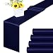 Aneco 4 Pack Satin Table Runner 12 x 108 Inch Long Bright Silk and Smooth Fabric Party Table Runner for Wedding Banquet Party Decoration- Navy Blue