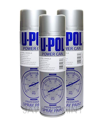 UPol Car Paint Power Can Steel Wheel 3 x 500 ml Aerosols Spray Cans