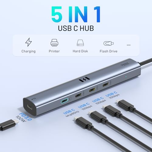 Hub USB C de type C Selore pour le télétravail et l'extension écran