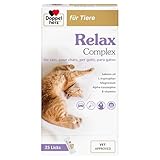 Doppelherz Relax Complex para Gatos – con Alfa-casozepina y L-triptófano – Apoyo al Bienestar Mental – 25 Licks cremosos
