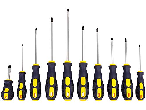 image for Spurtar Magnetic Screwdriver Set 10 PCS Professional Cushion Grip Scre