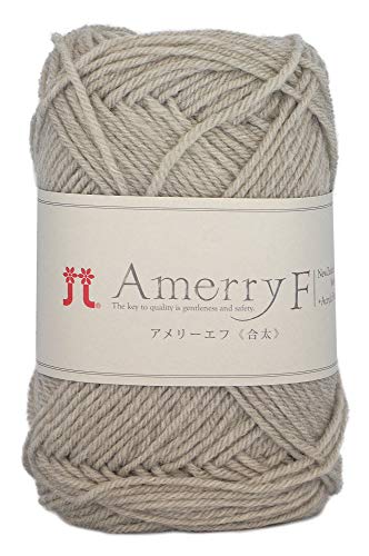 ハマナカ 毛糸 アメリーエフ合太 中太 col.522 グレー 系 30g 約130m 2458