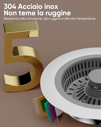 Miniatura 6 de Tapon Fregadero Cocina Y Colador Fregadero Combinación, 3 En 1 De Acero Inoxidable Accesorios Cocina Para Desagües, Protectores Ideales Para Tapones Fregadero Cocina