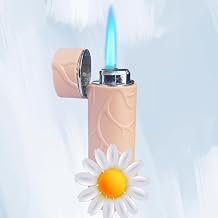 Brown Butane Torch Lighter,Jet Flame Cool Windproof Lighters,Jet Torch Adjustable,Refillable Butane Lighter,Kitchen BBQ Candles