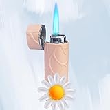 JYRAXFFT Brown Butane Torch Lighter,Jet Flame Cool Windproof Lighters,Jet Torch Adjustable,Refillable Butane Lighter,Kitchen BBQ Candles