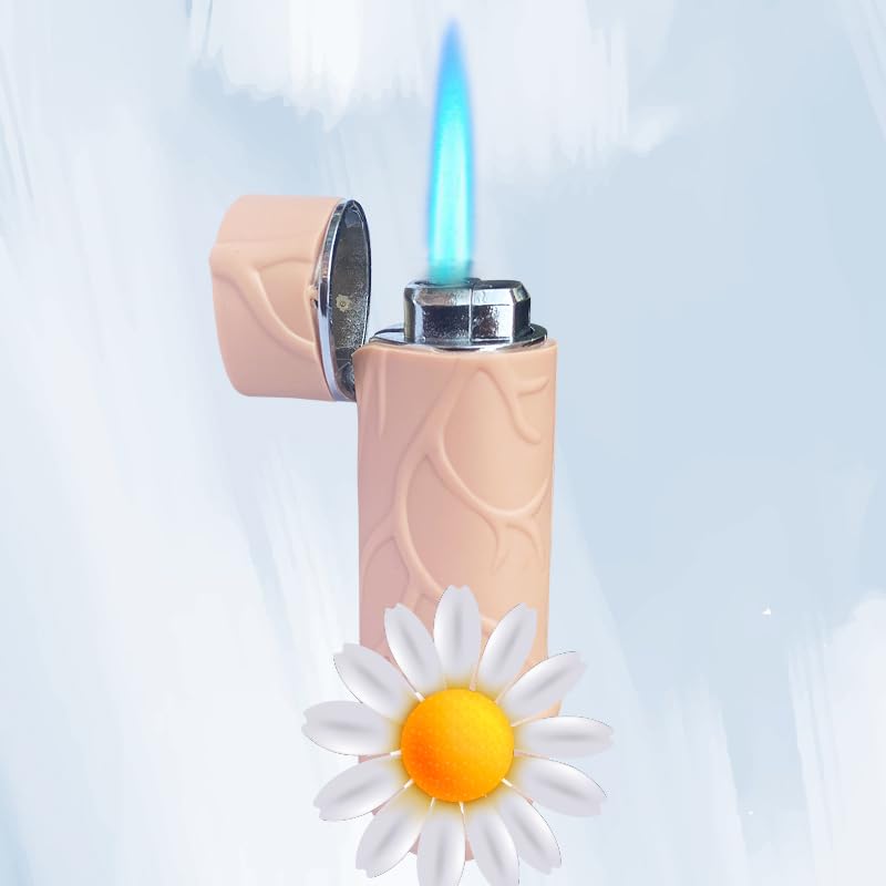 Encendedor soplete a butano marrón resistente al viento miniatura 1