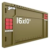 CCSL Pistol Gun Cleaning Mat, Gun Cleaning Pad with Magnetic Organizer Parts Tray, Anti-Slip Rubberized Maintenance Mat, Workbench Mat for Gun Cleaning Kits (Brown)
