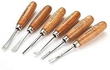 UJ Ramelson Basic Wood Carving Tools Kit for Beginner Woodworking, Woodwork Equipment and Accessories for Adults, Made in USA, 6 Piece Set, 116