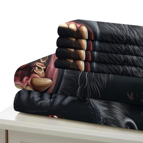 Housse de Couette Microfibre Résistante et Ultra Douce Effet 3D Super King