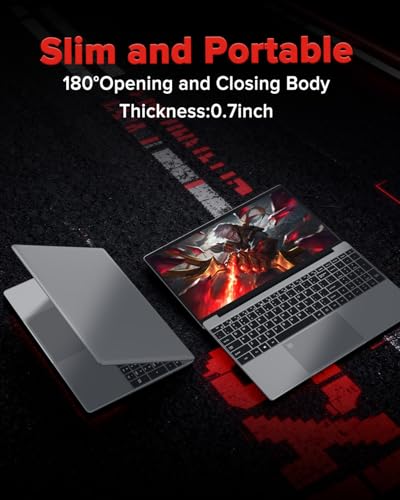 Image of 2026 Laptop Computer Notebook,15.6 inch IPS FHD Display,8GB RAM 256GB SSD,Celeron N5100 Processor,WiFi5,BT5.0,USB3.0,Backlit keyboard,Fingerprint for Business Home Office and Students,Silver