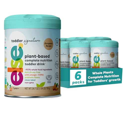 Else Nutrition Signature Toddler Formula, European Plant-Based 12–36 Month age Prebiotic Formula, Supports Digestion, Immunity & Growth with DHA, Dairy & Soy Free | Made in Europe (24.07oz, Pack of 6)