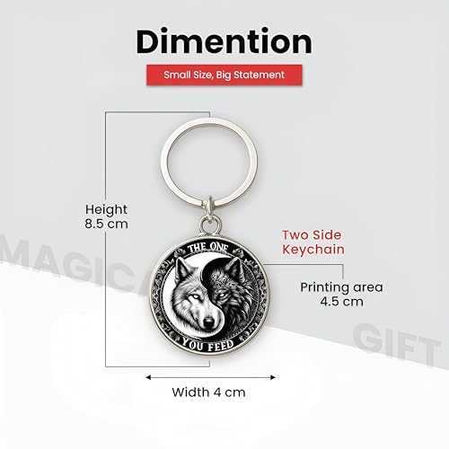 Image of MG | Protective Evil Eye /Spiritual Symbols /Om /Motivational Keychains | Double-Sided Metal Key Ring | Good Luck and devine Charm for Car, Bike, Home & Office