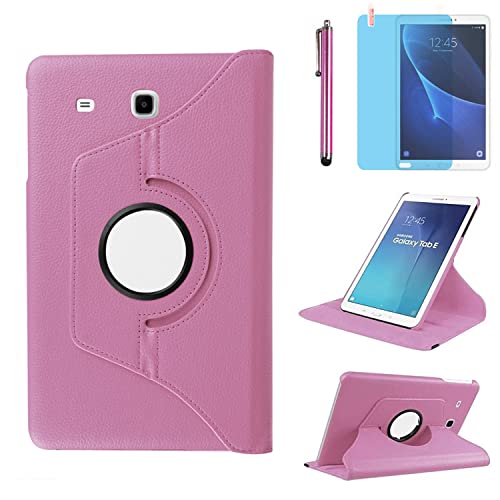 R.SHENGTE 360 Rotating Case for Samsung Galaxy Tab E 8.0 inch 2016 (Pink)