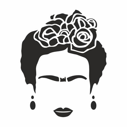 Vadess - Sticker Frida – Autocollant Artistique Vinyle Découpé Sans Fond | Style Bohème & Coloré | Résistant UV & Lavage | Déco Voiture, Ordinateur, Mur, Casque, Carnet | 17 Couleurs au Choix