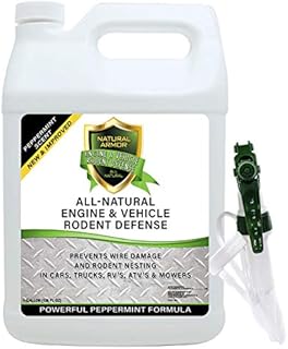Mice/Mouse, Rat, Squirrel & Rodent Wire, Engine & Vehicle Protection Spray Prevents Chewing & Nesting for Cars, Trucks, RV’s, ATV’s. Great for Winter Protection. Ready to Use (128 Oz Gallon)