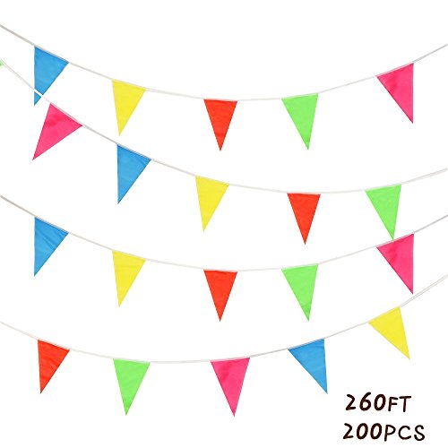 Banner Flags Outdoor Party Pennant Multicolor Triangle Flags For Festival Decor, 260ft
