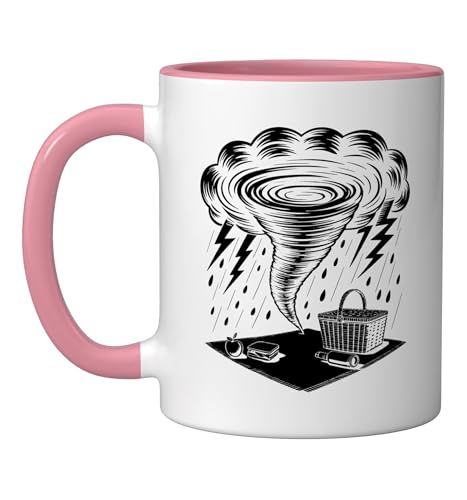 Meteorologist Doppler Radar Screen Art Obsession Loop Nws Ceramic Mug, Pink/White