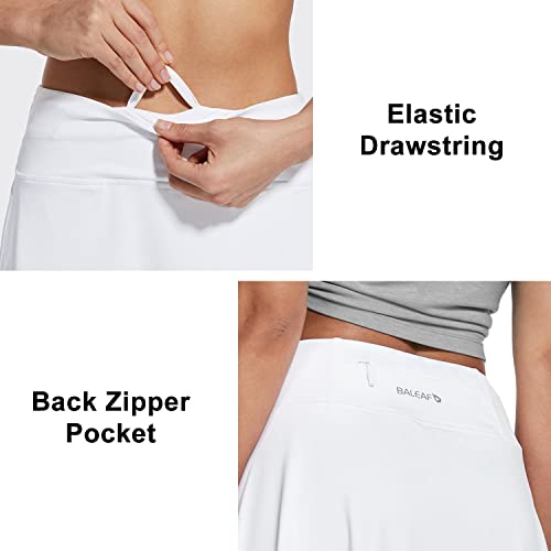 Baleaf Women's Skorts Skirts 20" Knee Length Long Golf Sports Casual Skirts Modest With Pockets White Large #TOP4