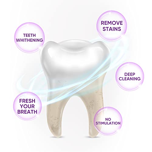 Purple Toothpaste For Teeth Whitening, Teeth Whitening Toothpaste, Teeth Whitener For Sensitive Teeth, Stain Removal And Fights Bad Breath #TOP6