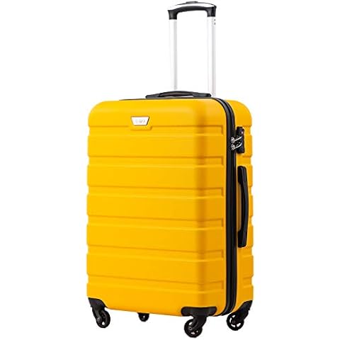 COOLIFE Hard Shell Cabin Luggage with TSA Lock Cover