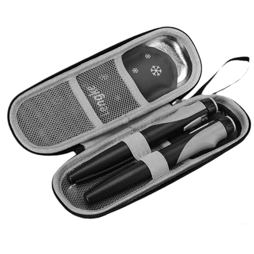 Estojo de viagem para caneta térmica de insulina com bolsas de gelo aprovadas, bolsa térmica de medicamentos para diabéticos para canetas de insulina e armazenamento de suprimentos para diabéticos