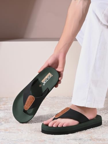 Image of Men's Cushioned Flip Flops | Soft Comfortable Thong Slippers for Everyday Wear | Lightweight Anti-Slip Casual Beach Sandals for Indoor Outdoor Use