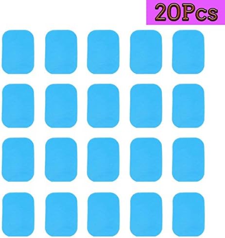 20pcs Gel Sheets Replacement for Gel Pad Muscle Trainer Abdominal Toning Belt EMS ABS Toner Body Muscle Trainer Portable Unisex Fitness Training Gear for Abdomen/Arm/Leg Training Home Office Exercise