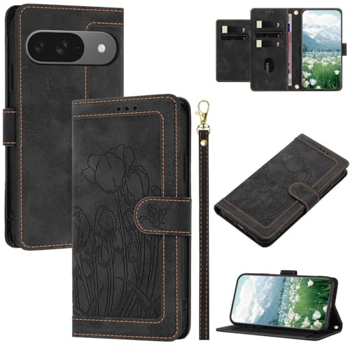 Étui portefeuille Google Pixel 10 Pro XL 5G avec rangements cartes et support vidéo
